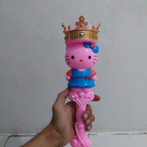 TONGKAT STIK ANAK LOL mainan anak tongkat ajaib lampu putar proyektor hello kitty spiderman