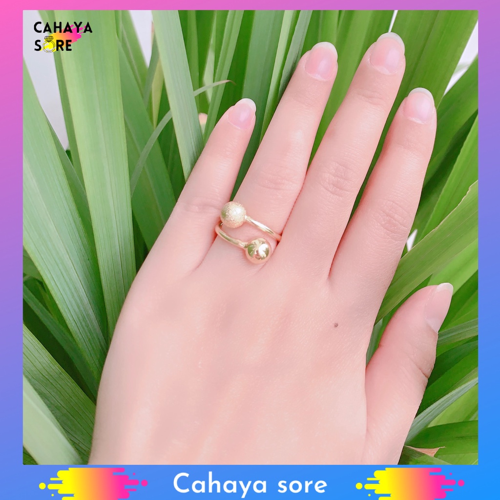 Cincin Xuping Gold Cincin Dewasa Model Boba CD52