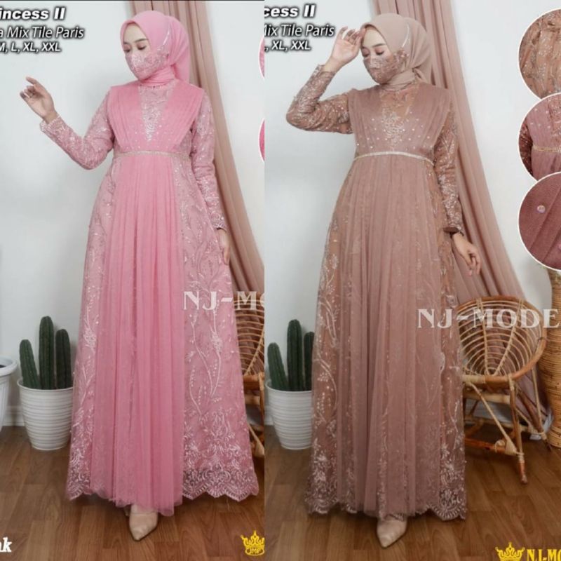 Gamis tulle modern//Gamis pesta//gamis seragaman