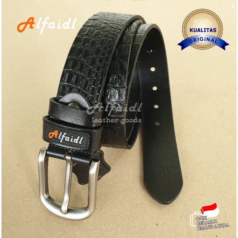 TERBARU Ikat Pinggang Pria Kulit Asli Ikat Pinggang Pria Sabuk Pria Ikat pinggang Kulit Buaya  Origi