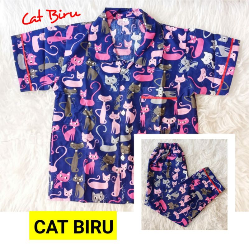 AS Piyama Anak bergambar bahan katun uk. 5-8th