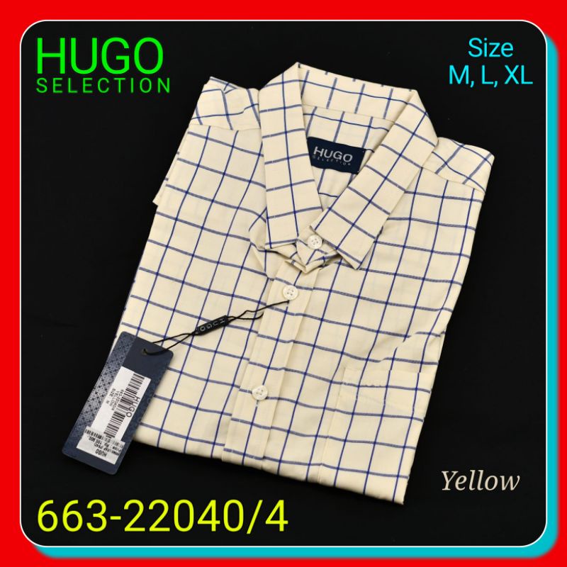 Kemeja Kasual Pria Hugo Selection 663-22040-4 Lengan Pendek