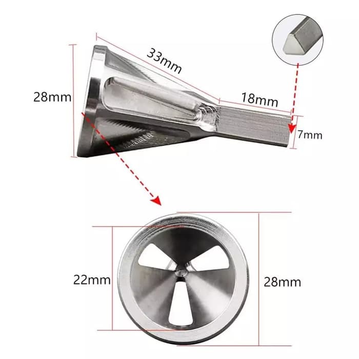 Mata Bor Deburring Tools Perbaiki Baut Baja Rusak Karat SZBFT