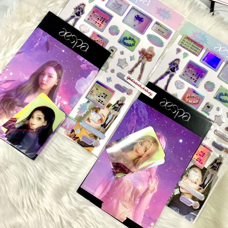 READY STOCK | AESPA HOLOGRAM LENTICULAR SET EPOXY DECO SET PHOTOCARD “BLACK MAMBA” PC KARINA WINTER