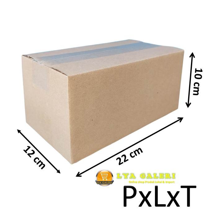 Karton Box Kardus Packing Uk.22x12x10 cm Luar Polos Dalam Ada Tulisan-3