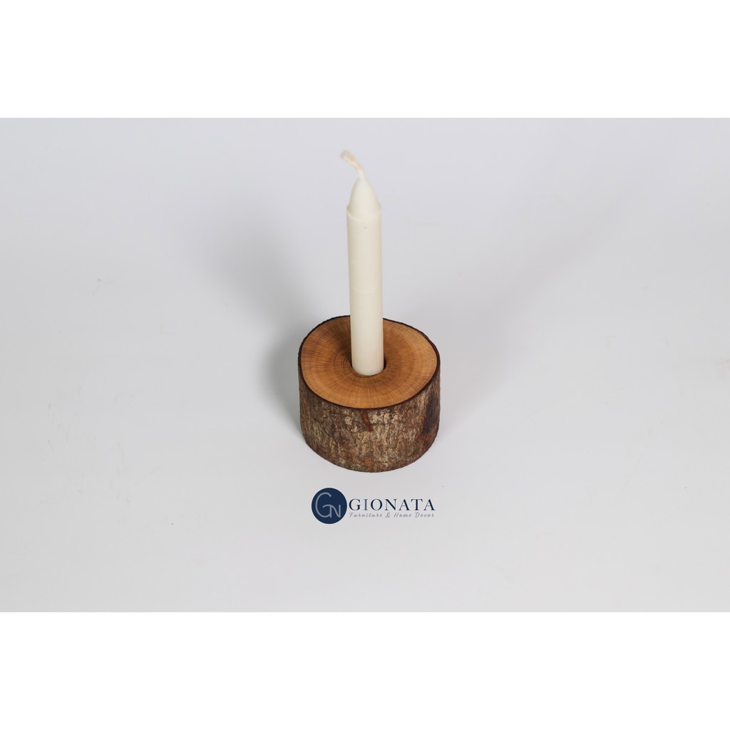 

Dekornata Wooden Candle Holder for Tall Candles / Tempat Lilin Tinggi Kayu