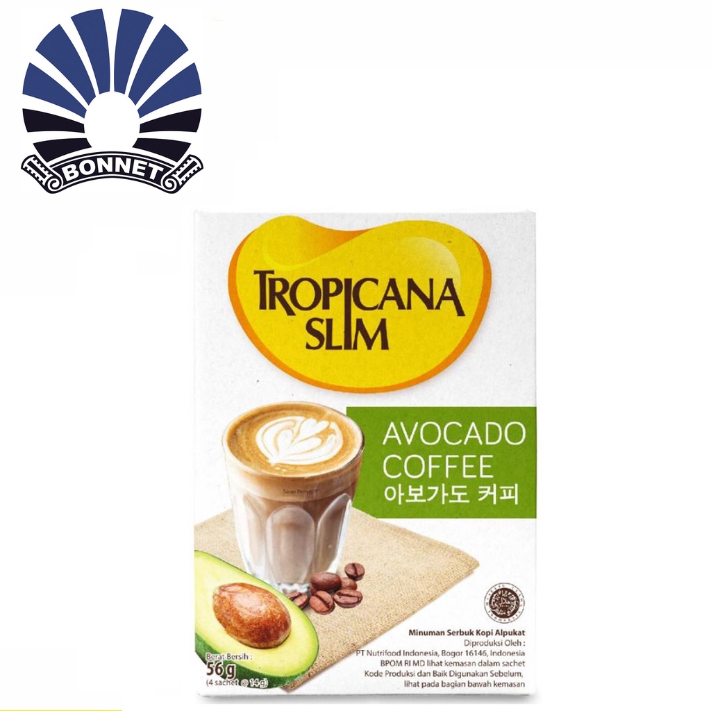 

Tropicana Slim Avocado Coffee 4 Sachet - Kopi Susu Nikmat Tanpa Gula Pasir