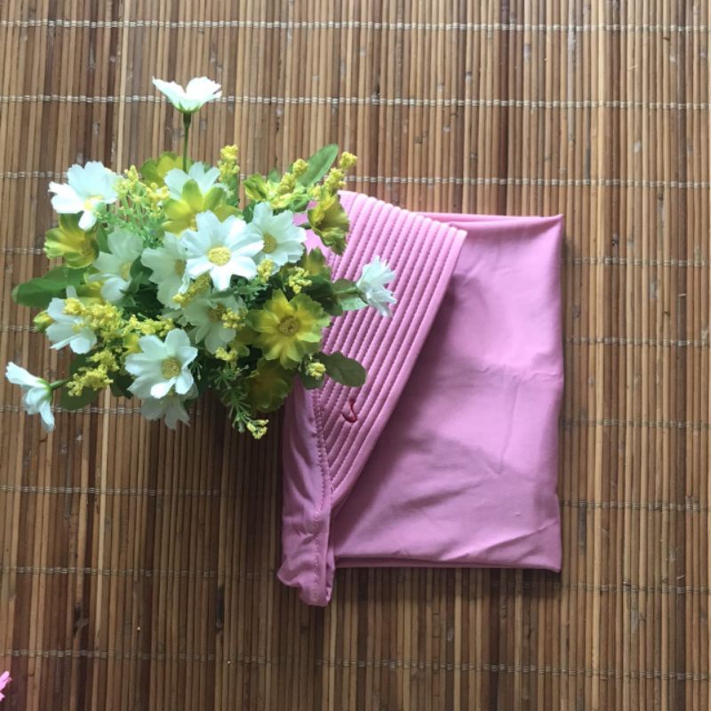hijab instan oval jersey  / kerudung oval / bergo instan jersey tutup dada-Peach