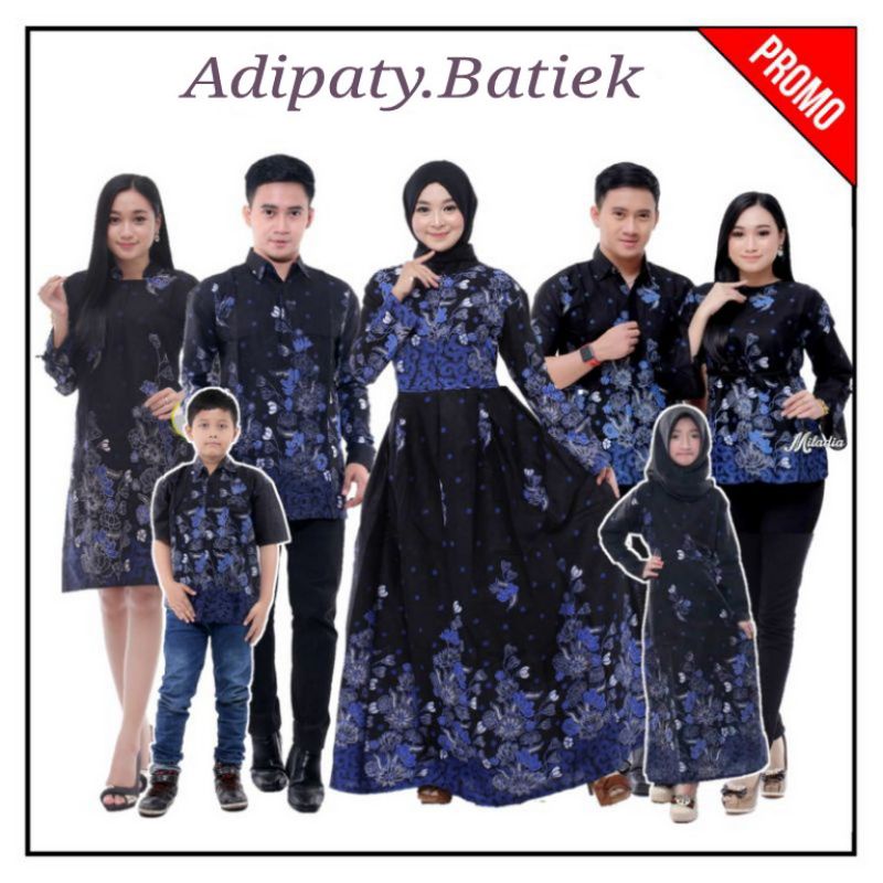 COUPLE BATIK KELUARGA || SETELAN COUPLE BATIK AYAH IBU ANAK CEWEK COWOK || COUPLE BATIK FAMILY GAMIS