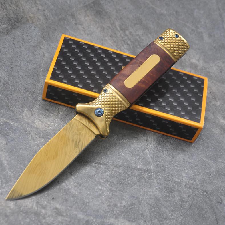 Chongming Pisau Lipat Outdoor Portable Knife Survival Tool - CM73 - Yellow