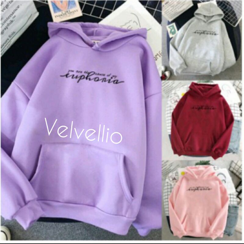 Velvellio Sweater Wanita Hoodie EUPHORIA