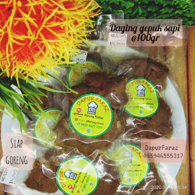 

Gepuk daging sapi isi 2 potong,