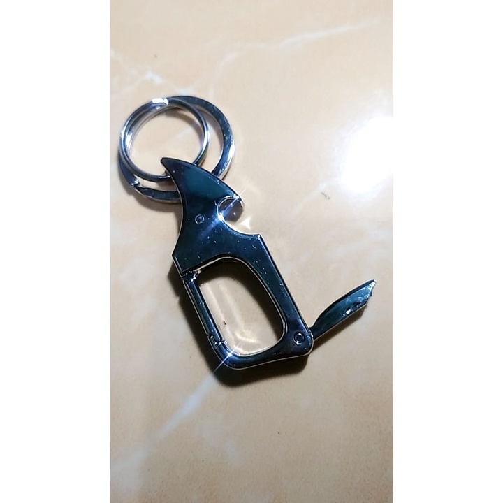 GANTUNGAN KUNCI UNIK PEMBUKA BOTOL KEYCHAIN CARABINER POCKET KEY CHAIN 2 VARIAN WARNA