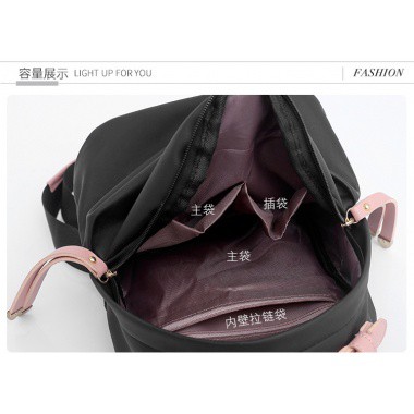 BQ 2054 RISCE TAS RANSEL NYLON IMPORT BLACK WANITA CEWEK PEREMPUAN JAKARTA BATAM