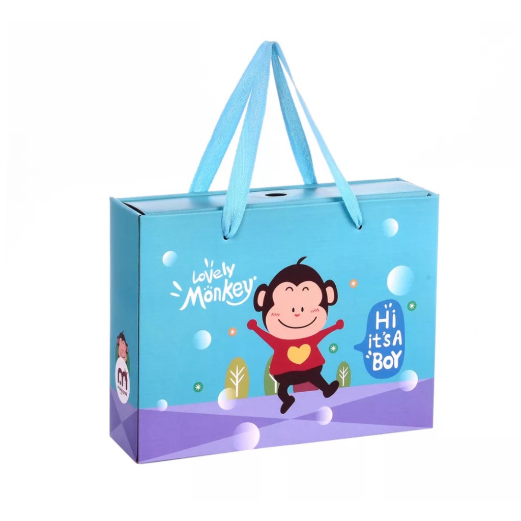 YBSS Kotak Hadiah Bayi Baru Lahir Gift Box Bayi Gift Box Natal Hadiah Ulangtahun 5010-MONKEY TOSCA