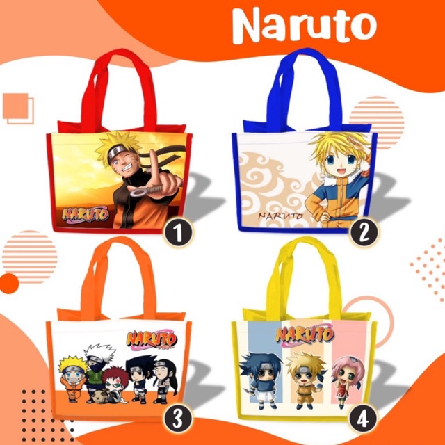 

Goodie Bag Ulang Tas Ulang Tahun Souvenir Ultah Tasyakuran Aqiqah Kanton Besek Karakter Cartoon Kartun Naruto