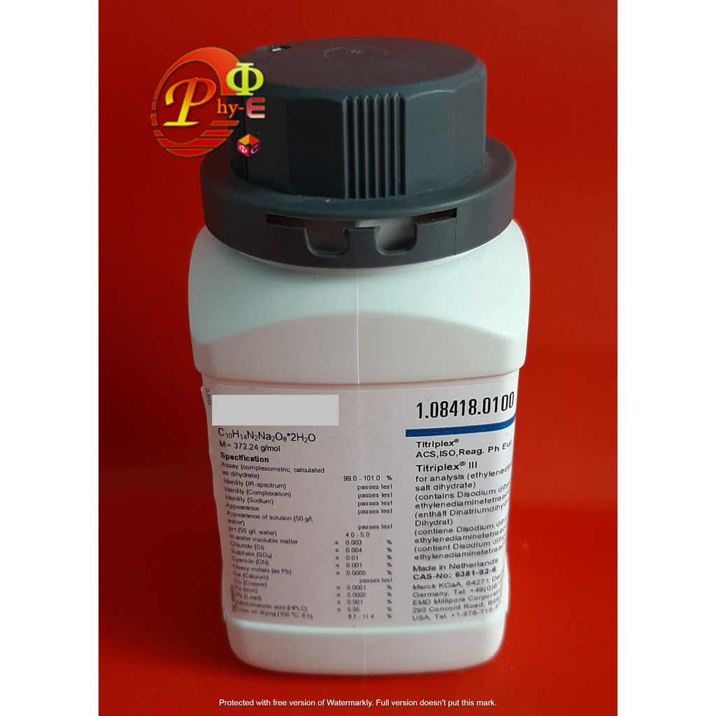 Titriplex III / Sodium EDTA / Natrium EDTA Per gram