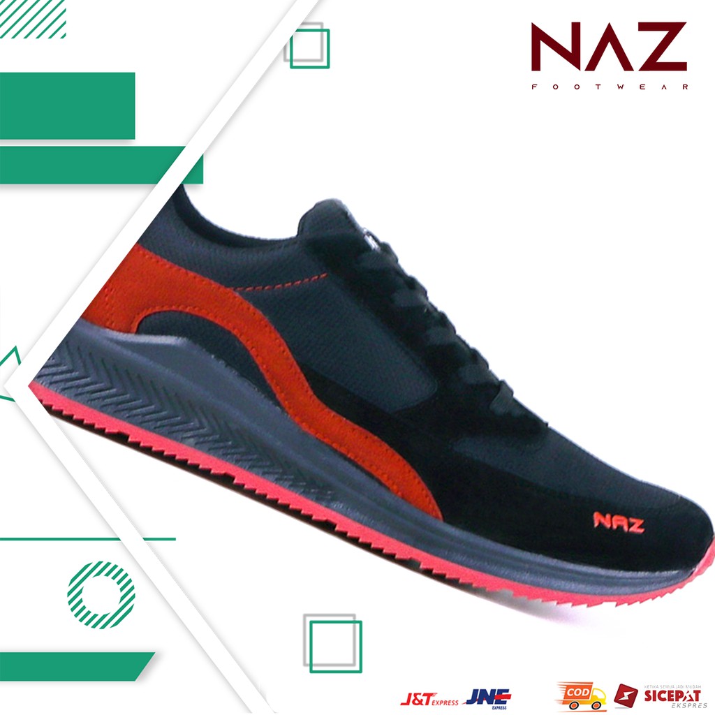 NAZ Footwear | DYLAN Black Red | Sneaker SPORTY | FASHION