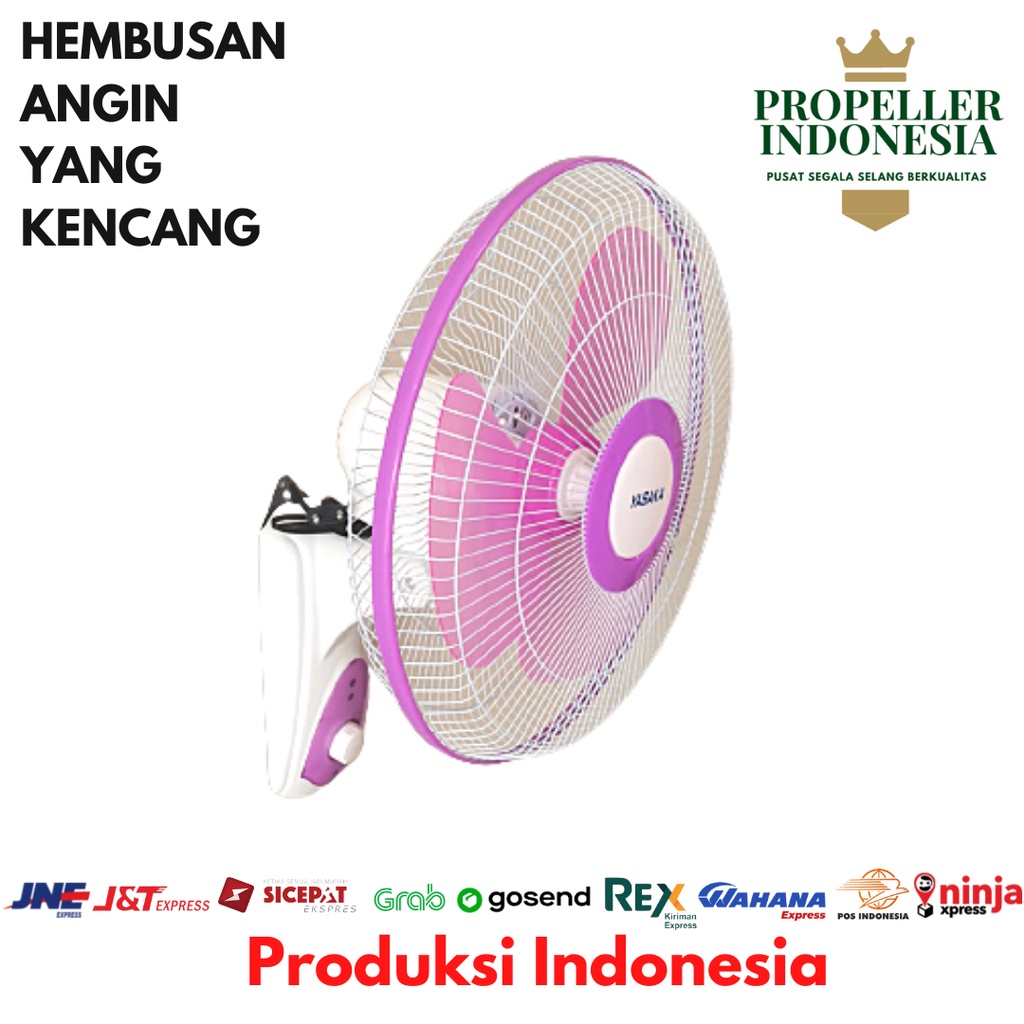 Kipas Angin Dinding 16 Inch Kipas Angin Gantung 1 Tali - 1608 Kipas Angin Tembok Plastik Kipas Bulat 16 inch Wall Fan