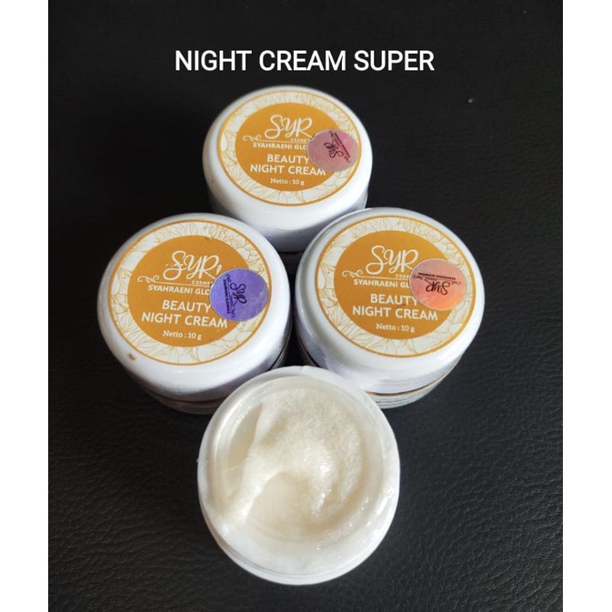 Bisa cod bpom skincare eceran night cream syahreni glowing paket super night cream syahraeni glowing