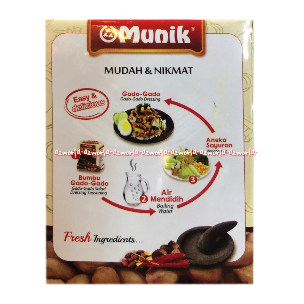 Munik Bumbu Gado Gado Salad Dressing 200gr Gadogado Bumbu Kacang