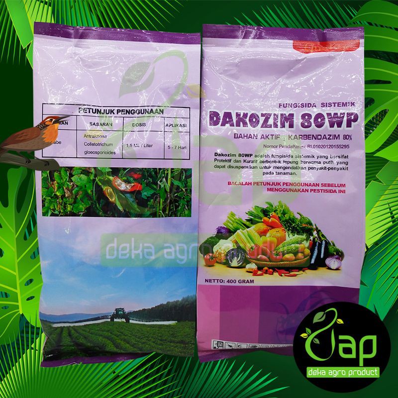 FUNGISIDA DAKOZIM 80 WP  400GRAM bahan aktif karbendazim