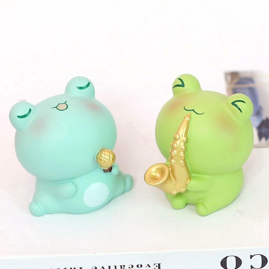 Patung Resin Lucu Mini Kreatif AUGUSTINA Kodok Miniatur