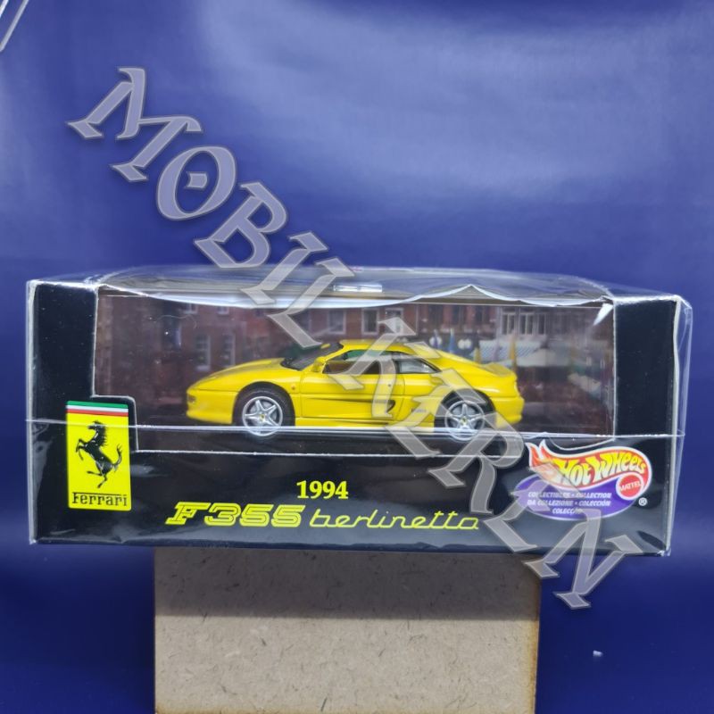 diecast Hot Wheels Ferrari Exclusive 1:43 1994 Ferrari F355 Berlinetta yellow ban karet