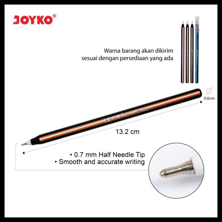 

12Pcs Pulpen Joyko Bp-327 Maze 0.7 Ballpoin Pena Balpoint Atk1233Jy