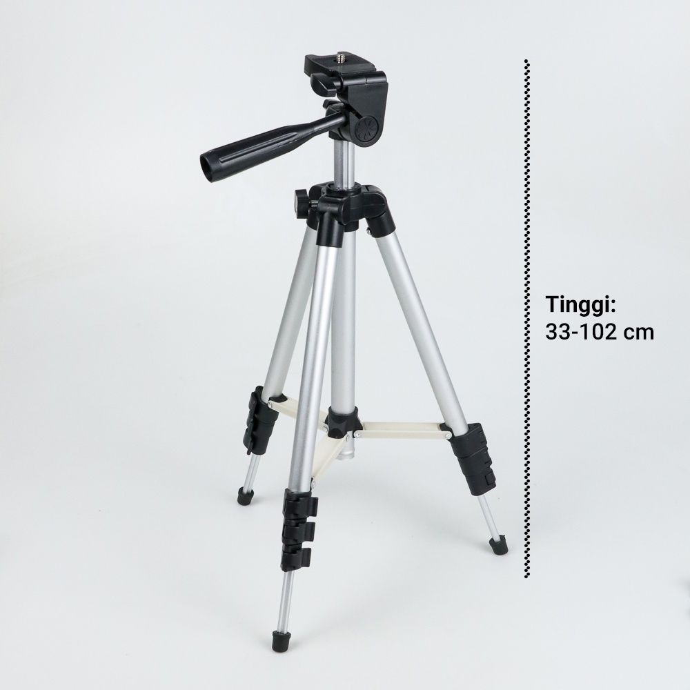 Tripod Kamera Profesional with Bluetooth Shutter - 3110 - Black