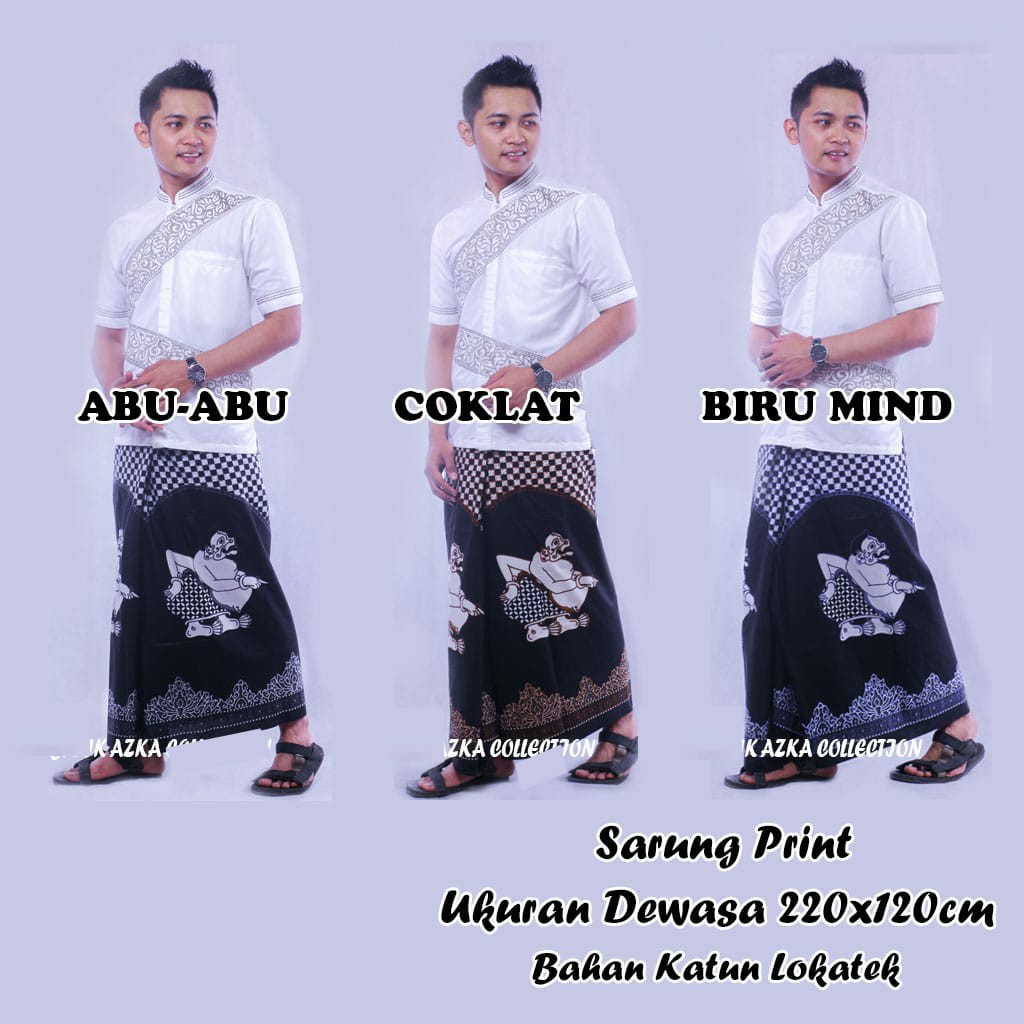 Sarung Batik Printing I Sarung Pria I Sarung Dewasa  Motif Semar ~ AM_Store Berkah