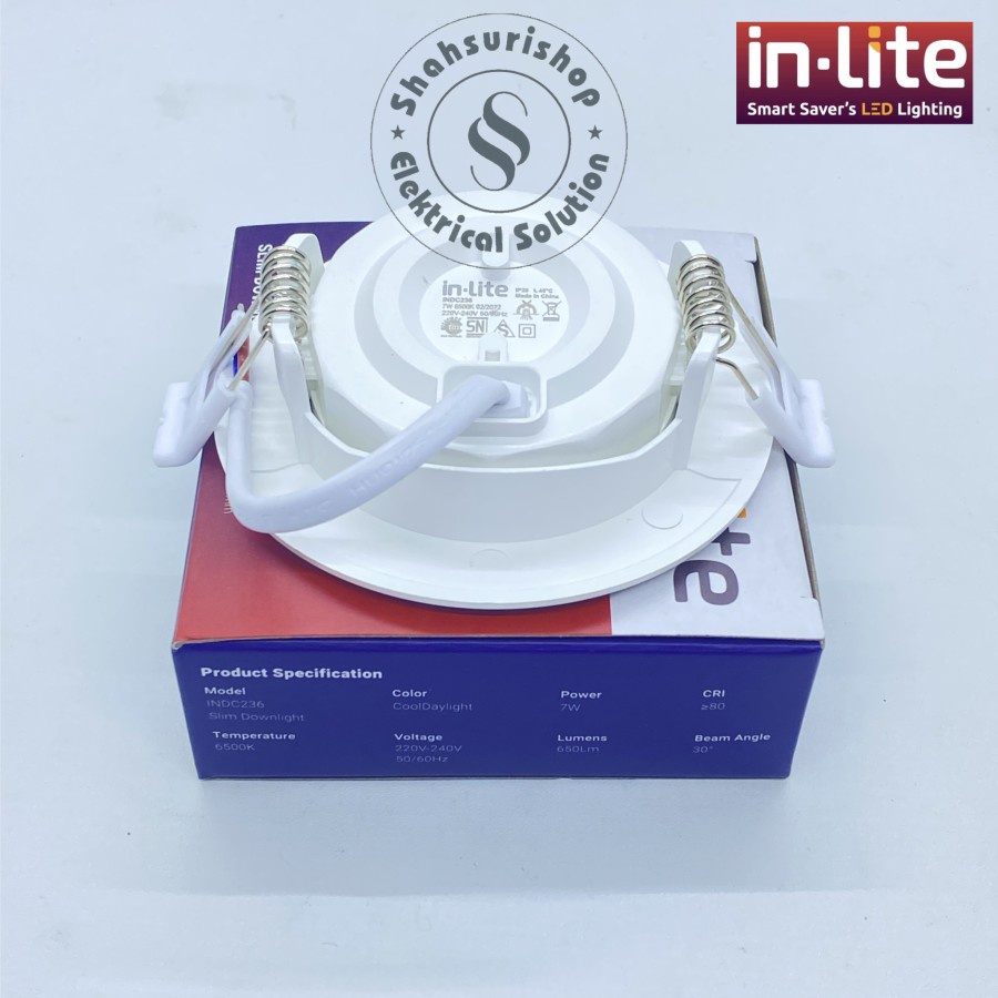 IN LITE INDC 236 7 WATT SLIM DOWNLIGHT 7W LAMPU SOROT BERGARANSI