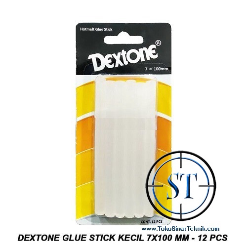 Lem Lilin Stick / Bakar Kecil Dextone 12 Pcs ( 7mm x 100 mm ) Refill Glue Gun 10w Kecil Hotmelt Pacakaging Lem Tembak