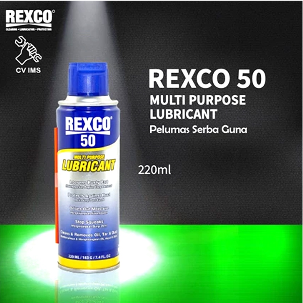 LUBRICAN PELUMAS SERBA GUNA REXCO 50 220ML MULTI PURPOSE ORIGINAL