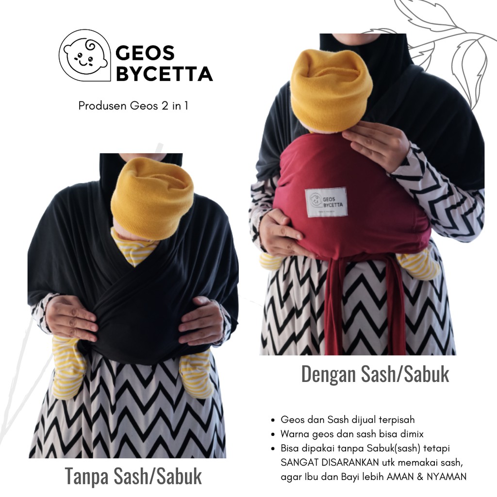 Harga Gendongan Bayi Instan 2 in 1 Baby Wrap Tanpa Sash/sabuk