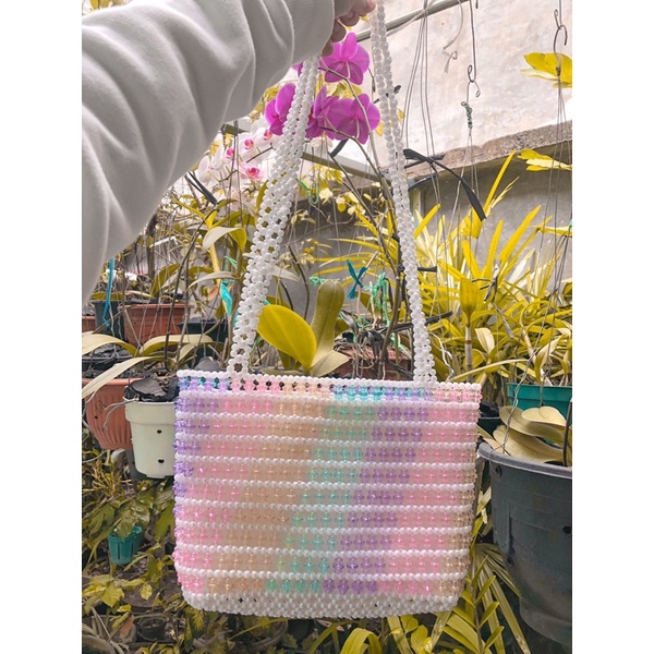 READY STOCK bag tas mutiara tas bangkok beaded bag tas manik manik