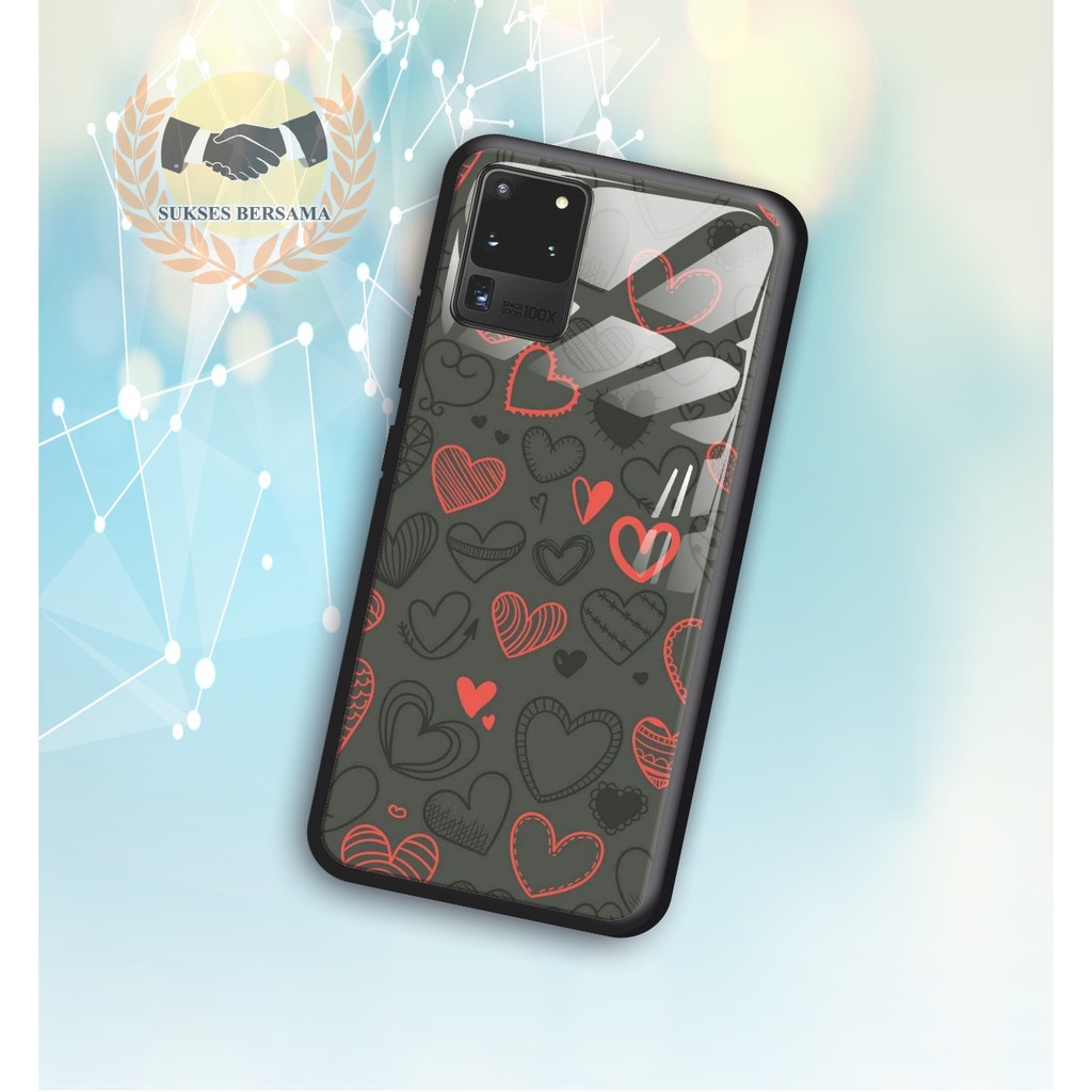 Back case glass LOVE Samsung J2prime G530prime A20 A30 A20s A50 A50s A21s A01 A11 A31 A51 M11 BSB932