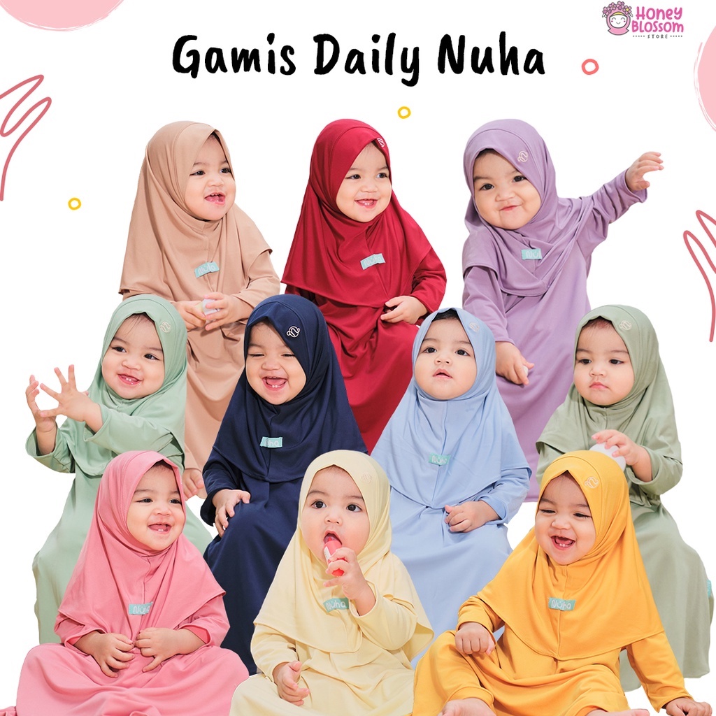 HONEYBLOSSOM gamis bayi perempuan / gamis bayi perempuan 6 12 bulan daily nuha