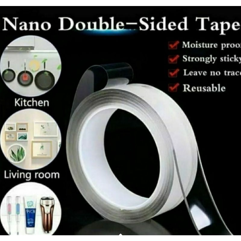 

solasi nano/solasi bening/solasi double tape/solasi bolak balik/solasi bolak balik bening / solasi nano 3 meter bening / doubletape nano 3 meter bening