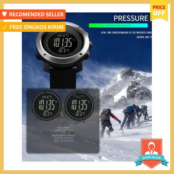 Jam Tangan Outdoor Altimeter Thermometer Skmei 1418 Original Anti Air