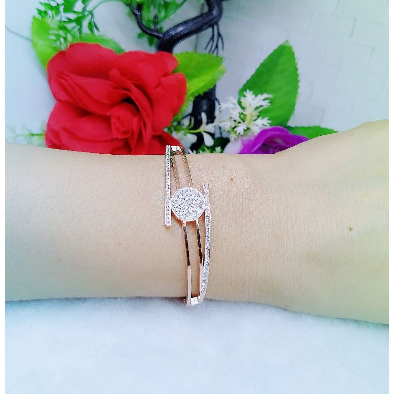 Gelang&amp;Cincin Set titanium permata T005