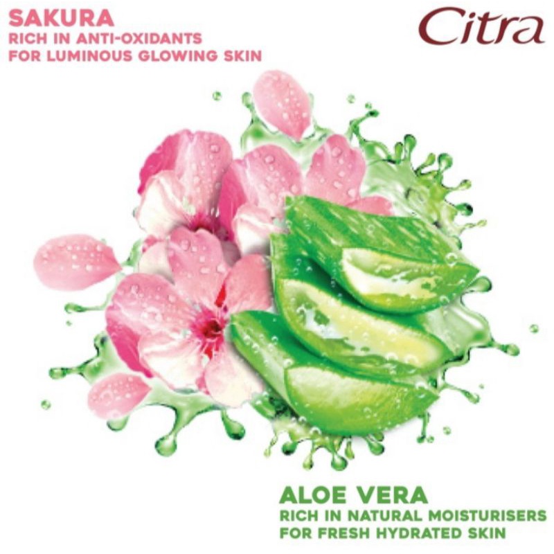 Citra Glow Recipe Juicy Sheet Mask Sakura &amp; Aloe vera 25 Gram Masker bening bercaya