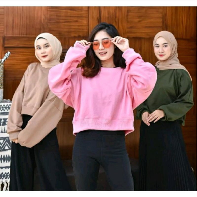 SWEATER CROP WANITA