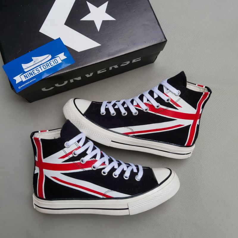 CONVERSE ALLSTAR 70s HI UNION JACK BLACK | CONVERSE PREMIUM | CONVERSE VIETNAM | BONUS KAOS KAKI