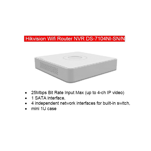 Hikvision Wifi Router NVR DS-7104NI-SN/N 25Mbps
