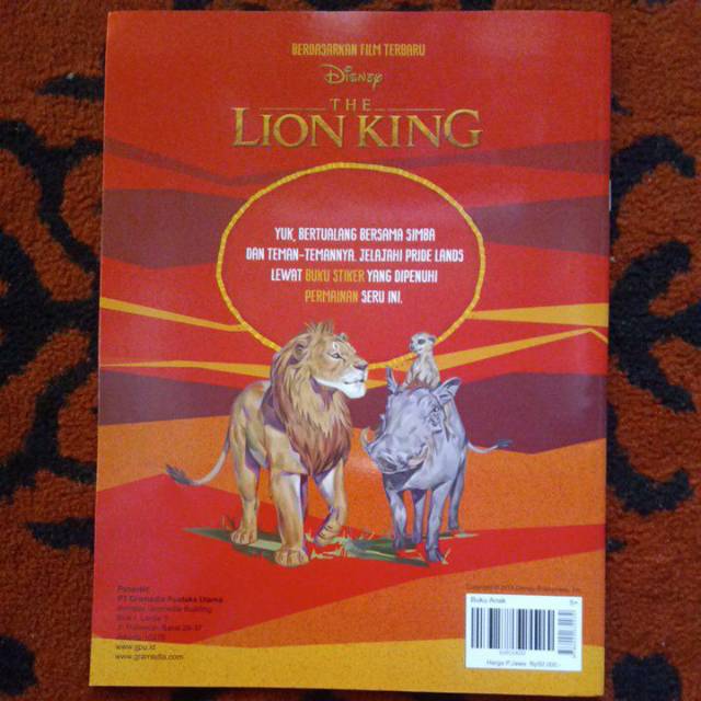 Disney The Lion King - Buku sticker dan permainan