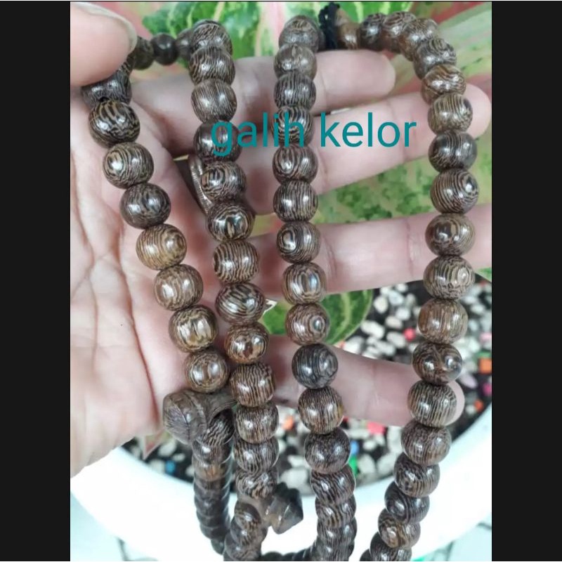Tasbih galih kelor asli tasbih kayu bertuah