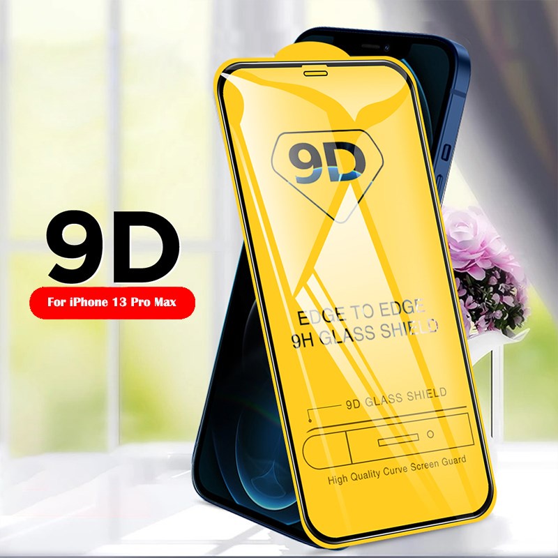 Pelindung Layar Tempered Glass 9D HD Untuk iPhone 14 13 12 11 Pro X XS Max XR 6 6s 7 8 Plus