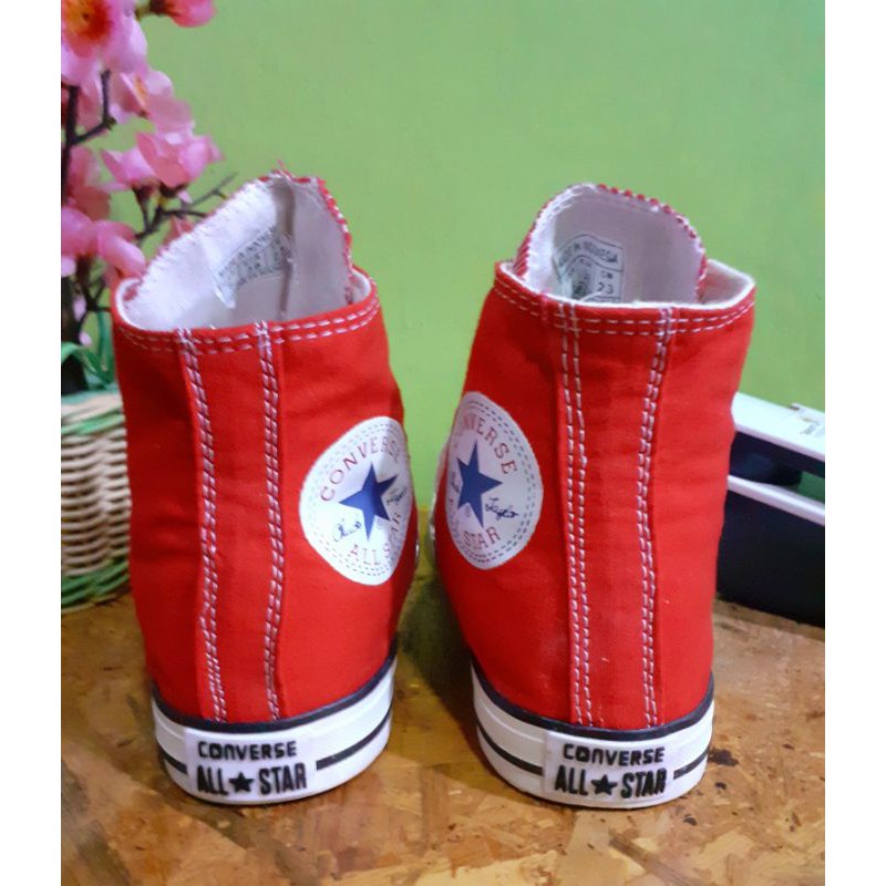 CONVERS CLASIK HIGH+BOX-MERAH PUTIH  TINFGGI