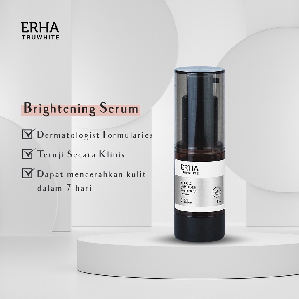 ERHA Serum Wajah 2 Pcs - Truwhite Vit C Brightening + Booster Active Glow Glam Skin